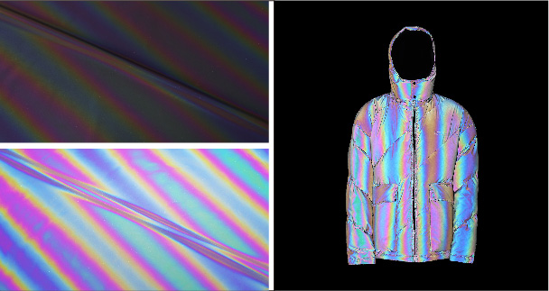 Holographic reflective fabric