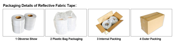 packing of reflective fabric tape