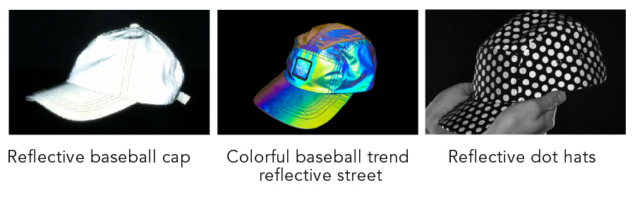 reflective fabric hat