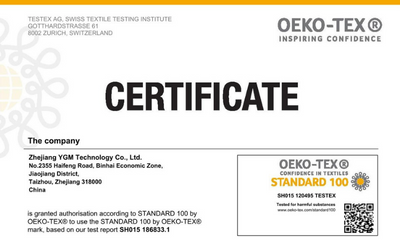 Oeko-Tex Standard 100 Certificate —— Updated in July 2022 - Zhejiang YGM  Technology Co., Ltd