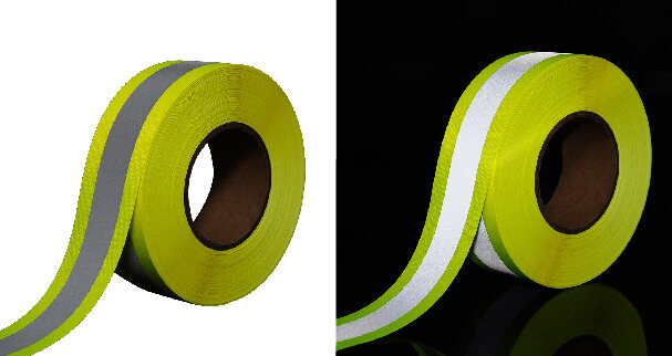 4. Iron-On Reflective Webbing Tape On Oxford