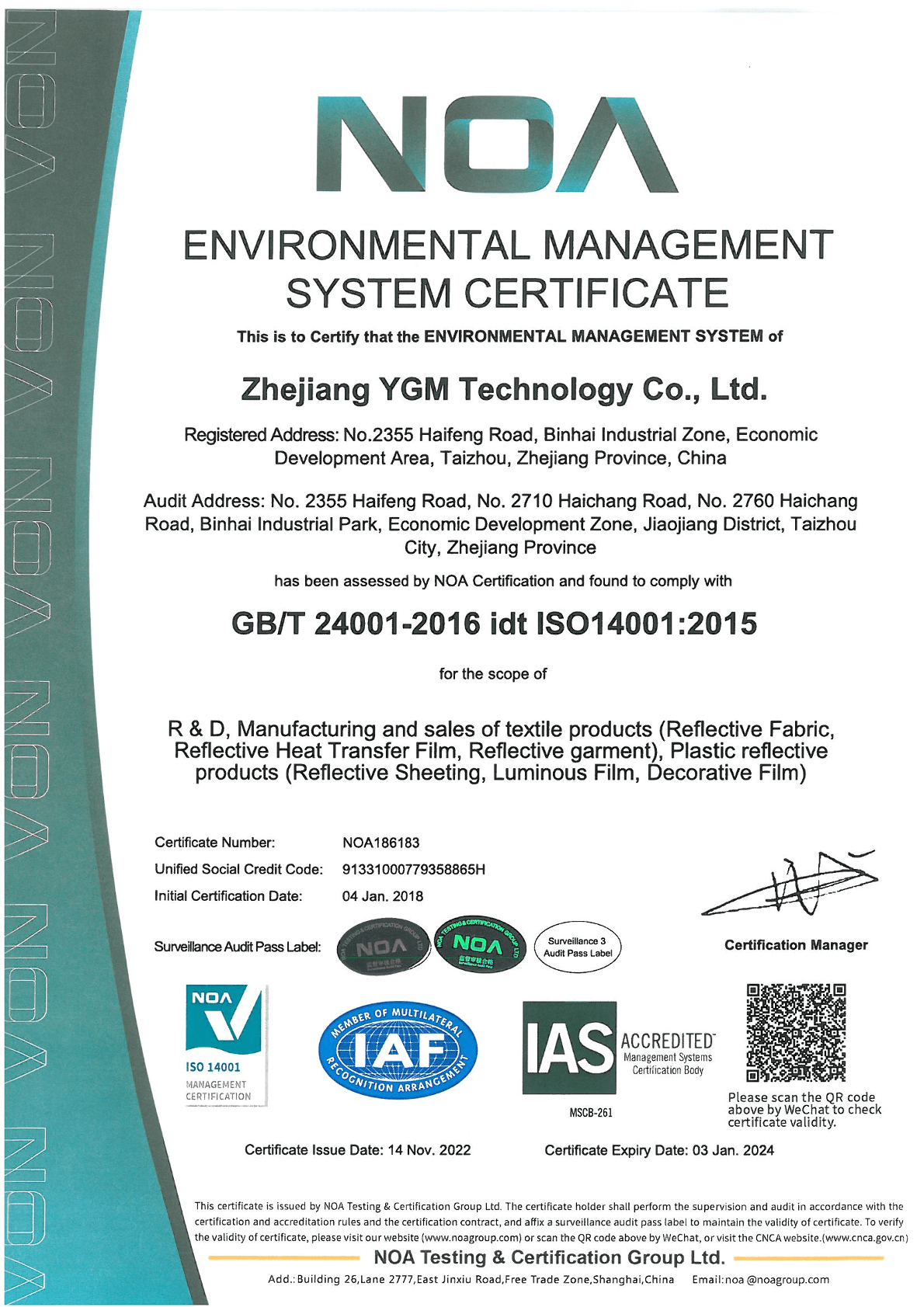 ygm ISO 14001