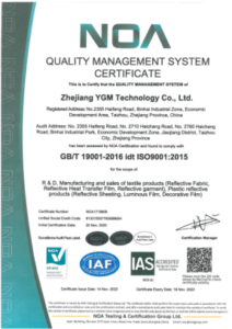 YGM System Certification ISO9001
