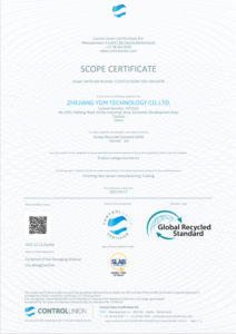YGM System Certification Global Recycled Standard